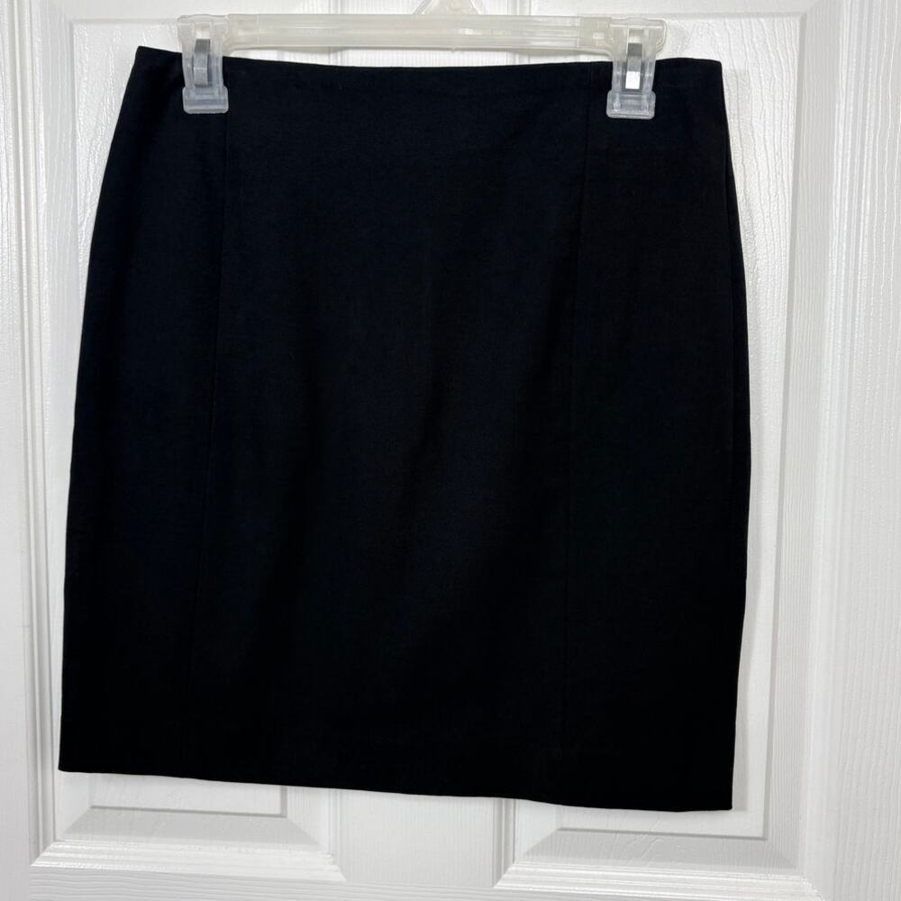 Banana Republic Pencil Skirt Solid Black Back Zipper Mini Skirt Size 4P NWT